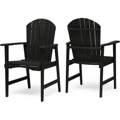 Chaises de salle à manger en bois 2, gris foncé - pour la protection contre les intempéries et la durabilité 2