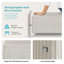 Zellers 44" Velvet Upholstered Storage Ottoman Bench for Entryway, Bedroom and Living Room-459583862