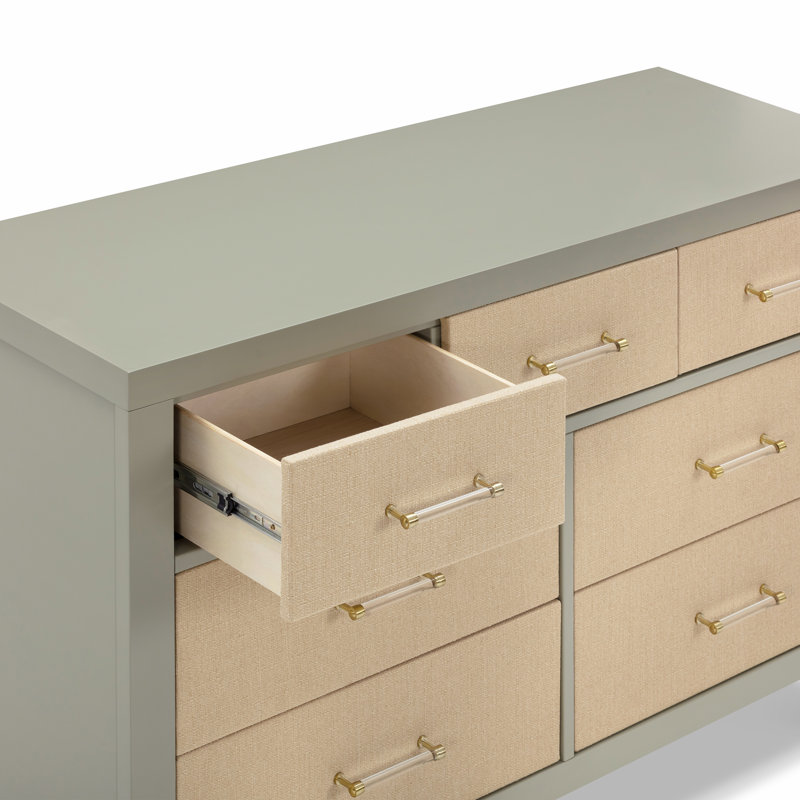 Eloise 7-Drawer Assembled Dresser, French Sage/Performance Sand Eco-Weave