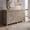 Commode combinée en bois massif à 6 tiroirs Harleen