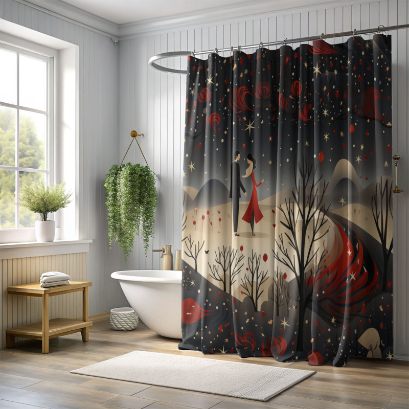 Rideau de douche Gentle Hug - Premium, H 74 po x l 71 po