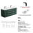 61'' Wall Mounted Double Bathroom Vanity with Solid Surface Top-93549454-93549455