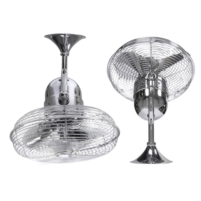 Ventilateur mural oscillant 13 po , Chrome poli