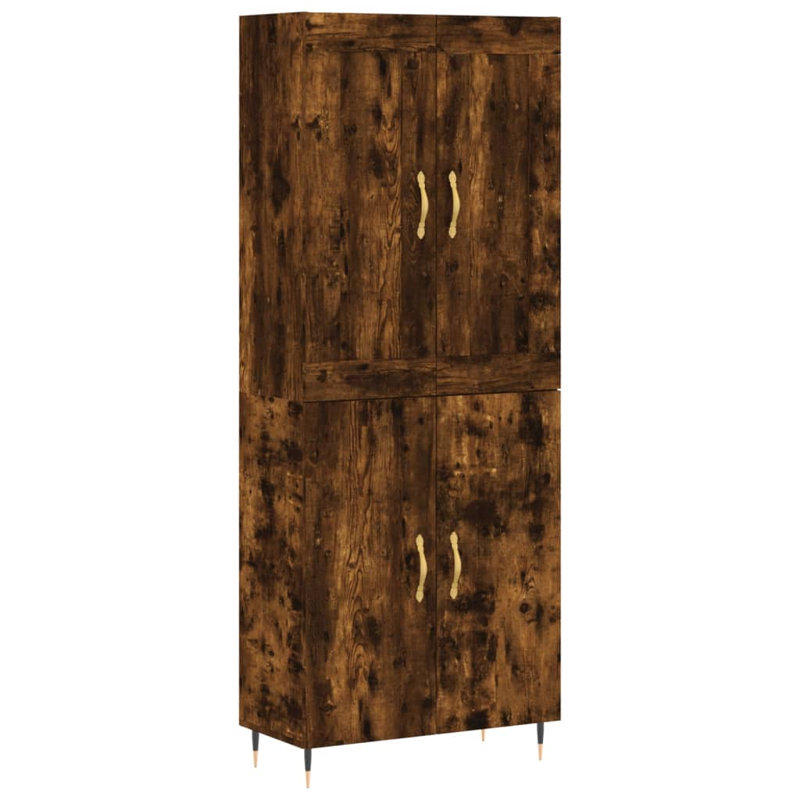 Frankfield 4 Door Manufactured Wood Wardrobe, Smoked Oak