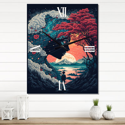 Jeisy - Horloge murale paysage abstrait