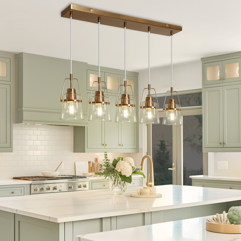 Luminaire suspendu pour îlot de cuisine 5 lumières l 29,7 po Sifert