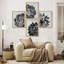 Succulent noir et blanc, œuvre d'art moderne, impression encadrée, affiche, petit art mural-104788032-104788034