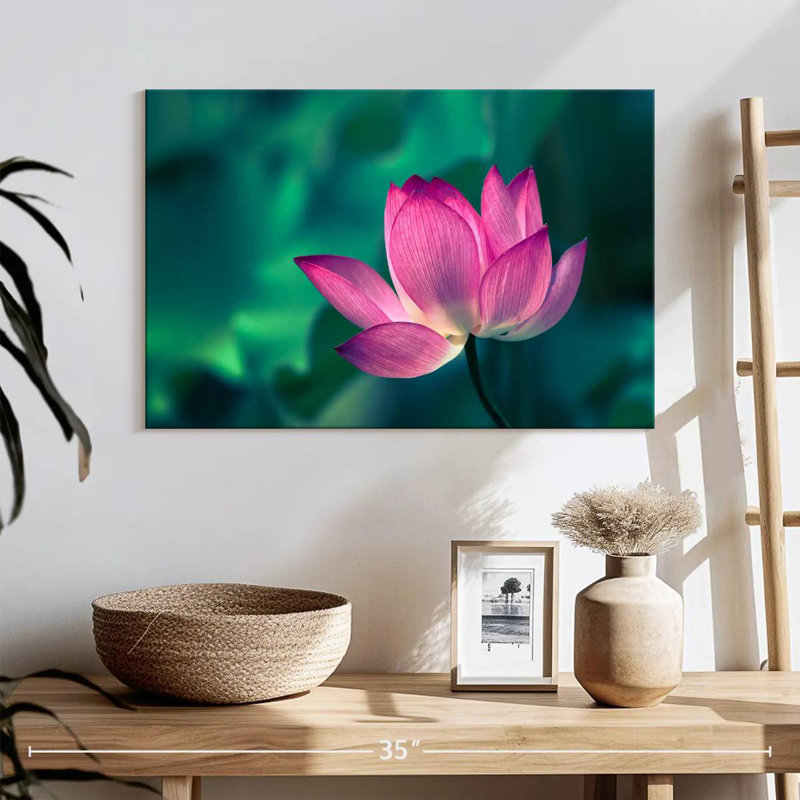 Harnek charmant lotus rose, H 16 po x l 24 po