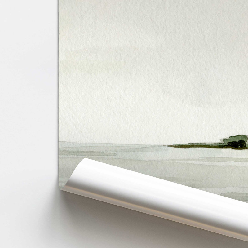 «Gentle Waves», reproduction sur toile, H 21,75 po x l 21,75 po, Cadre doré brossé