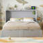 Grand lit escamotable avec tiroir et un ensemble de prises et ports USB, structure de poulie-1388006525-1388006400