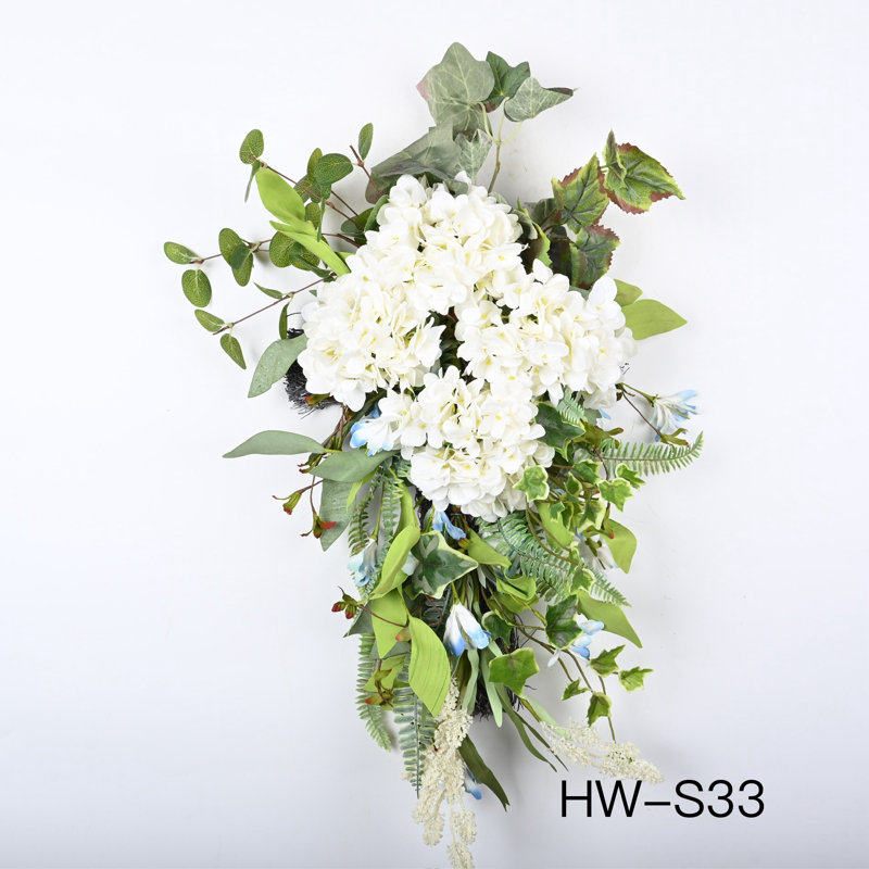 24" Spring Front Door Hydrangea Swag