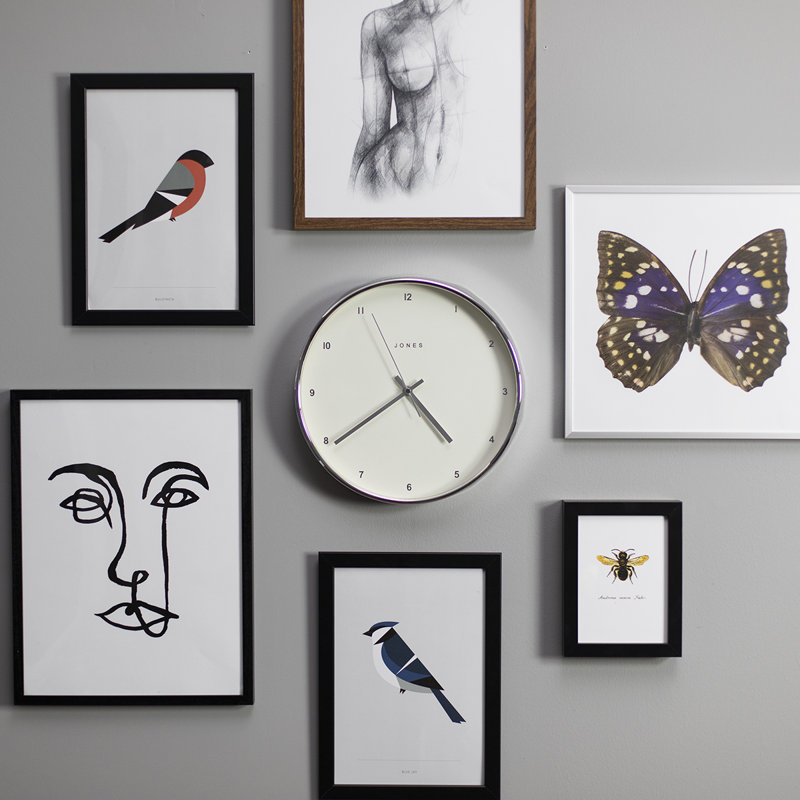 Studio Acrylic Wall Clock, Silver