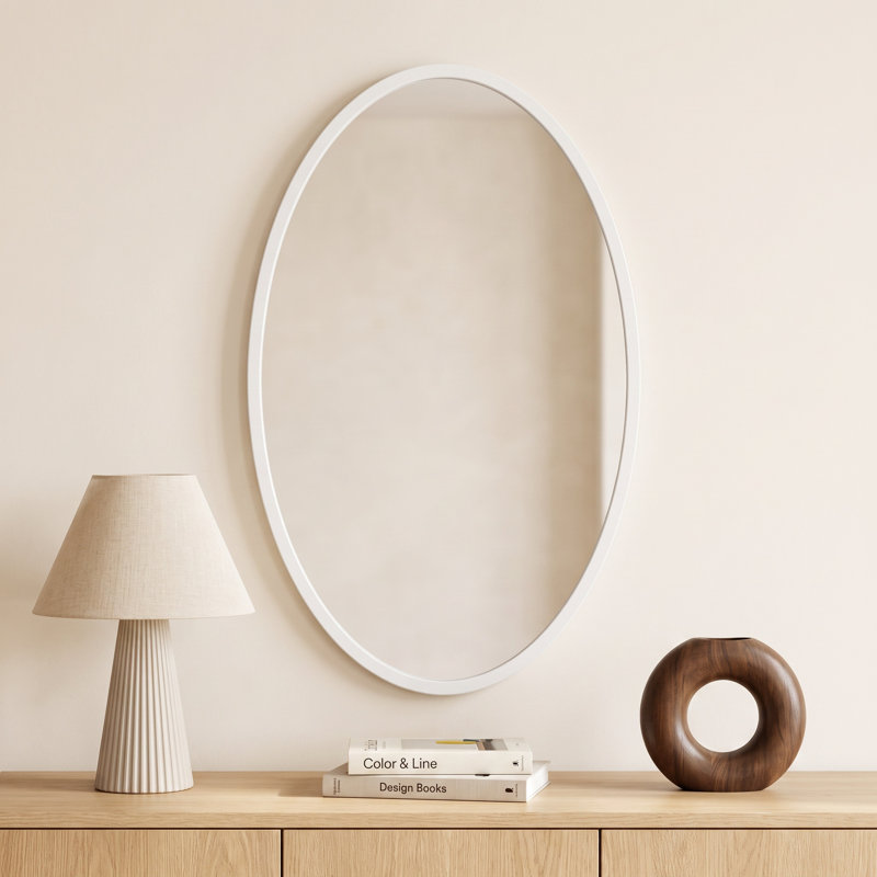 Vidal Stainless Steel Oval Mirror