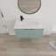 36 Inch Wall Mounted Bathroom Cabinet With Drop-Shaped Resin Sink And Soft Close Doors