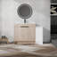 Meuble-lavabo autoportant avec lavabo en céramique et armoires de rangement, porte à fermeture douce-280952069-280952067