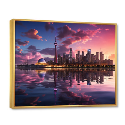Mauve Toronto par nuit - imprimé