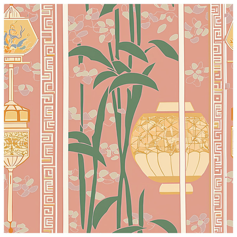 Couvre-lit matelassé Bamboo Lanterns, Très grand lit