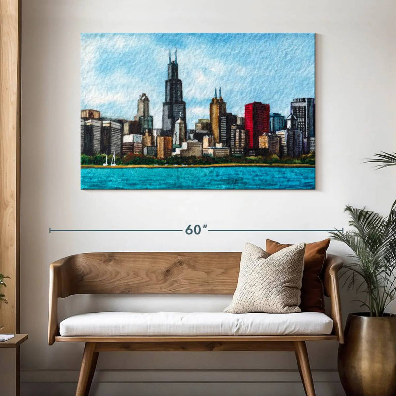 Horizon de Sirci à Chicago, H 32 po x l 48 po