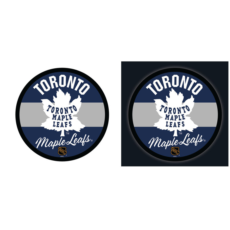 23" NHL Team Vintage LED Lighted Wall Sign Decor, NHL Toronto Maple Leafs