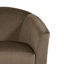 Fauteuil demi-tonneau pivotant rembourré en velours café-1248396660