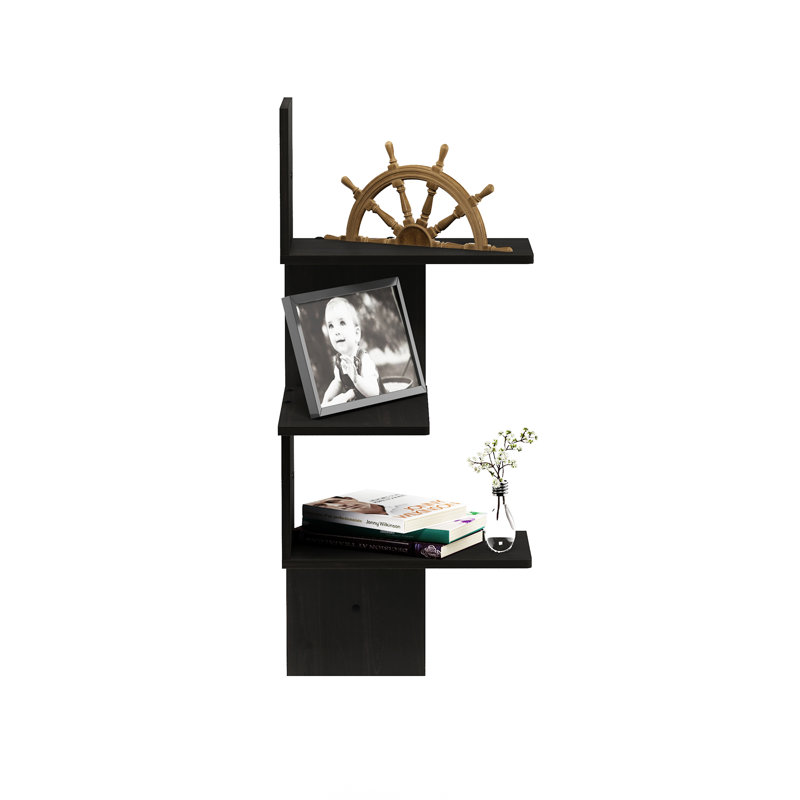 Authement 3 Piece Corner Shelf, Espresso