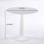 Table à piédestal 31,5 pouces de style Mid-Century moderne, table de salle à manger multifonctionnelle pour 4 à 6 personnes et grande table basse, plateau en panneau de fibres à densité moyenne blanc pour le salon, la cuisine et le bureau
