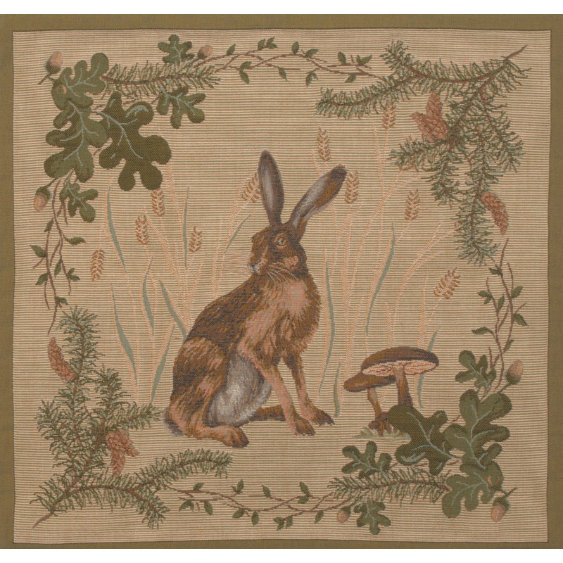 The Hare French Country Cotton Tapestry Cushion Cover