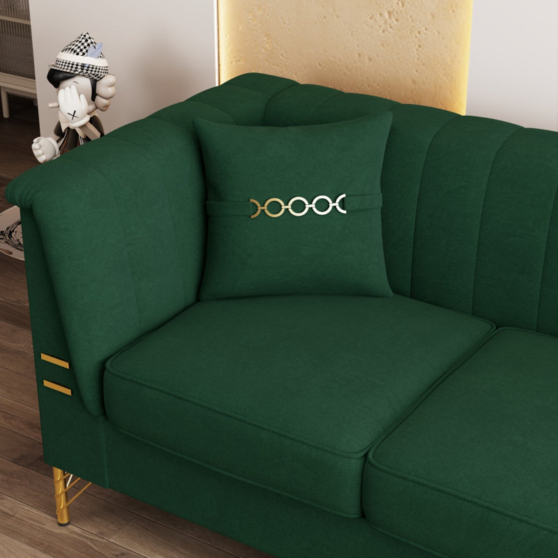 Canapé 83,46 po Mid-Century, Green