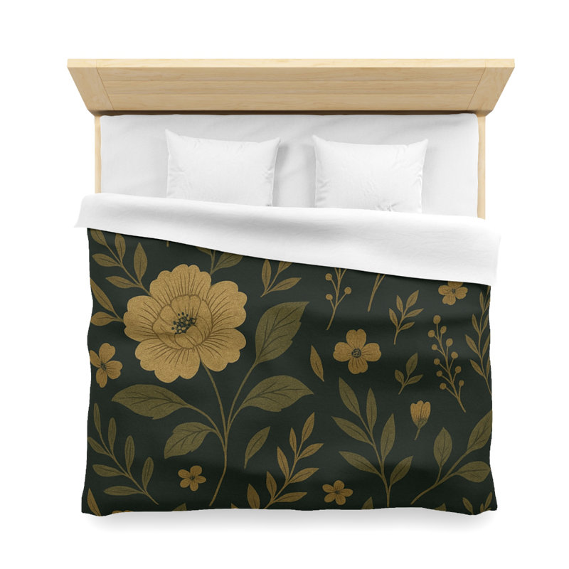 Microfiber Duvet Cover Boho Style, Design 56, King Duvet Cover, White