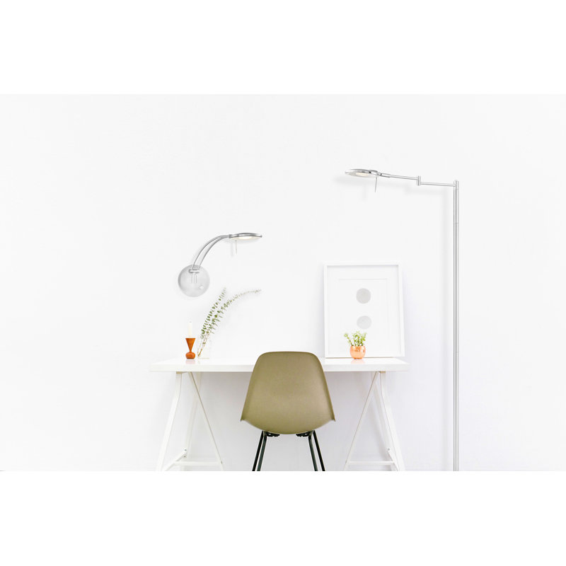 Applique murale à bras 1 lumière Millsap, Nickel satiné