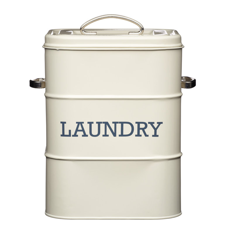 Living Nostalgia French Laundry Powder Storage Tin, Cream