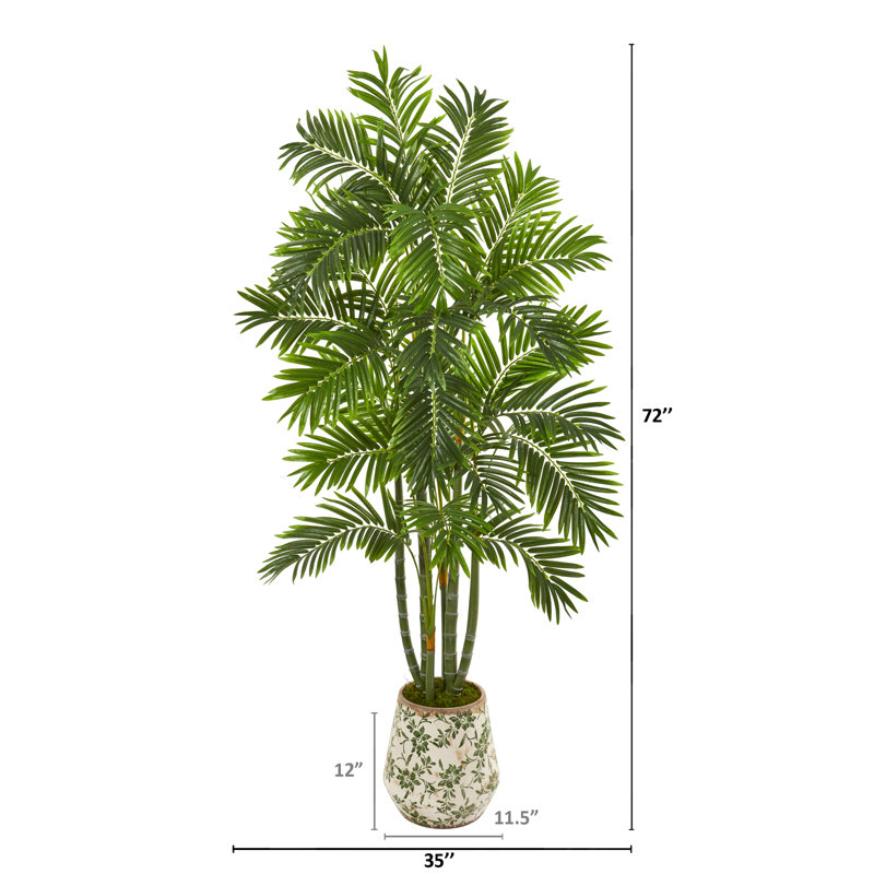 Palmier artificiel dans un pot de fleurs, H 72 po x l 35 po x P 32 po