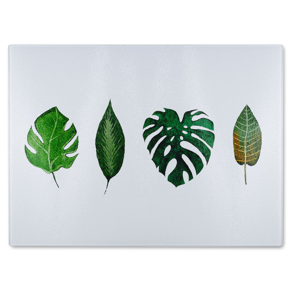 leaves selections Designer Glass Chopping Board