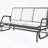 3-Person Outdoor Patio Glider Bench with Breathable Mesh-1136859079