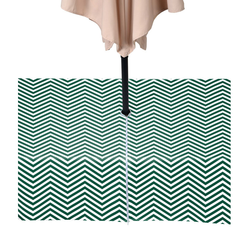 Chevron Water Repellent Tablecloth, 120" x 60", Green
