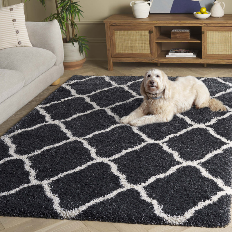 Darrold Hudson Shag Performance Geometric Rug, Rectangle 5'3" x 7'6"