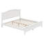 Lit plateforme de style Mid-Century, cadre de lit très grand avec tête de lit en bois-1800933591