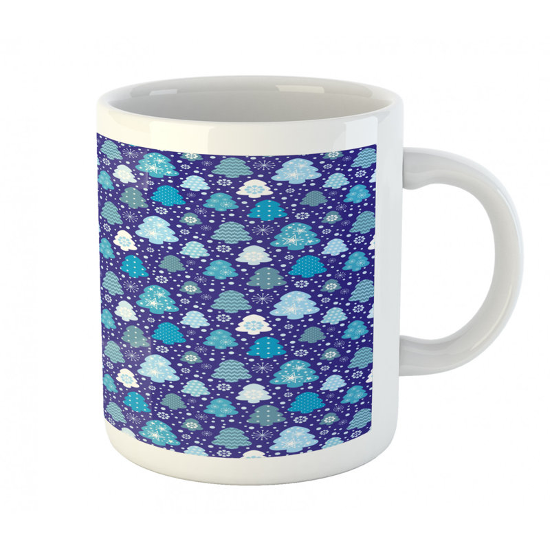 Grande tasse à café winter, Violet/bleu