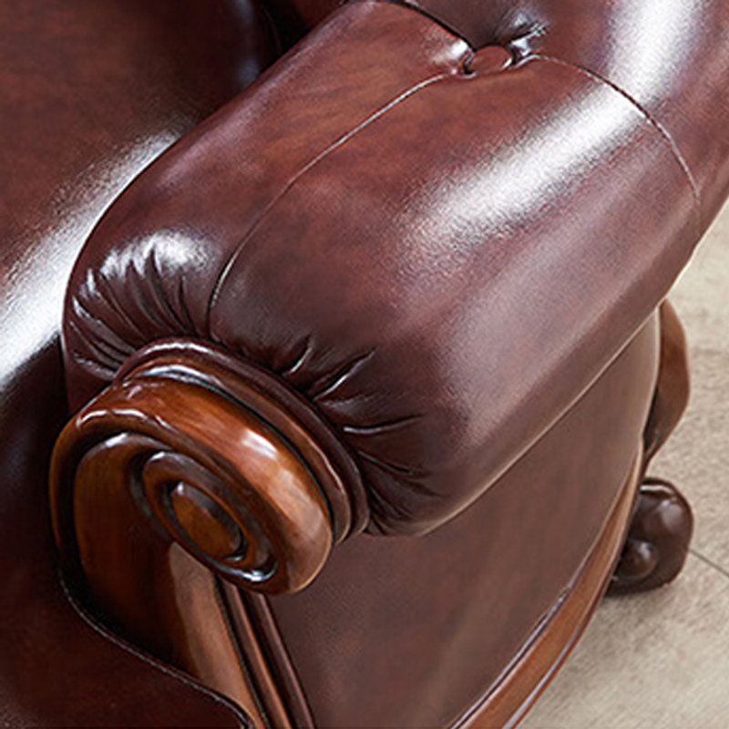 Fauteuil américain tout en bois massif, Chaise longue à accoudoir droit