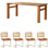 Cherry Wood Rectangular Dining Table Set