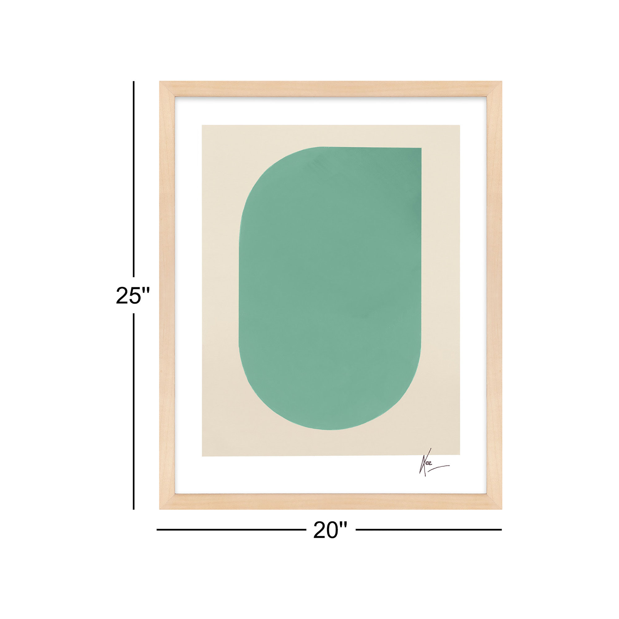 Keyhole 5 by Lee Lessem, Maple Framed, 25" H x 20" W x 1.25" D