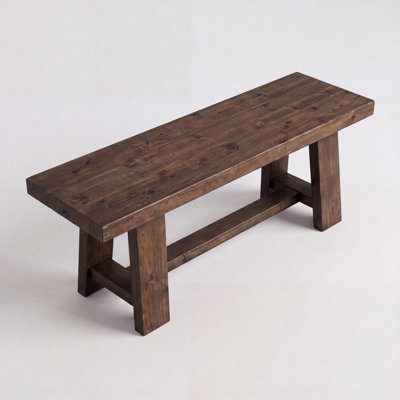 Solid Wood Bench With Four Legs