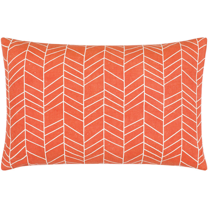 Lachen Pillow Cover Lumbar, Burnt Orange/Cream