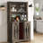 Burkell 64.9" Wine Bar with LED Light and Burkell Adjustable Shelves-1344423403