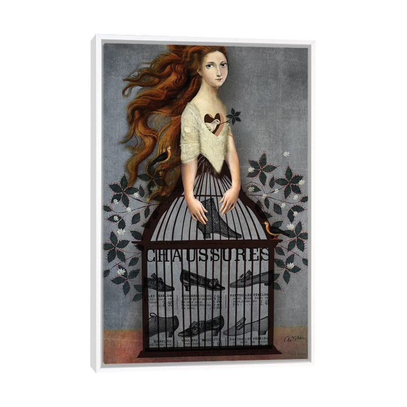 " Cinderella " by Catrin Welz-Stein, 40" H x 26" W x 1.5" D, No Mat, White Framed