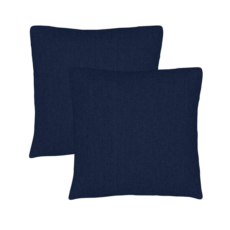 Ensemble de 2 coussins décoratifs d'extérieur Sunbrella®, coussins décoratifs carrés avec housses, coussins décoratifs, Bleu