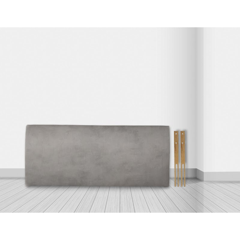 Godric Upholstered Headboard, Grey, Kingsize (5')