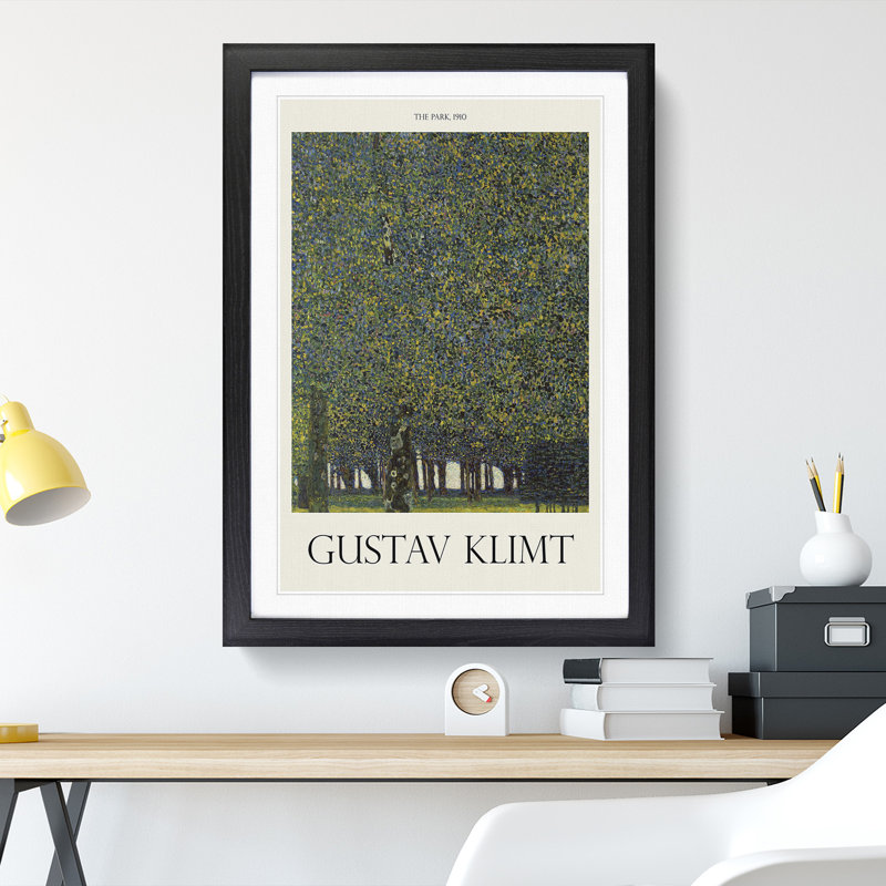The Park by Gustav Klimt - Framed Print, Black Framed, 36cm H x 27cm W x 2cm D