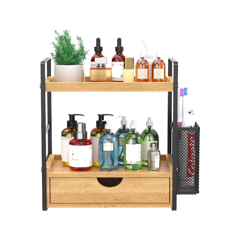Skincare Perfume Organiser 2-Tier Wood Storage