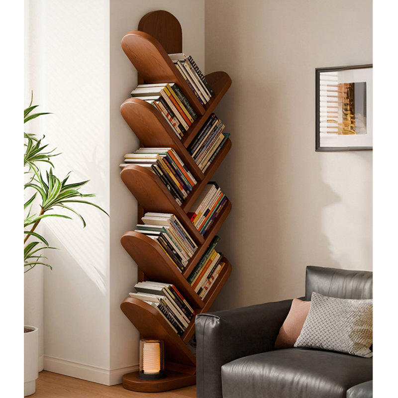 Bibliothèque de rangement à la mode, (9 tablettes) H 55,12 po x l 18,9 po x P 7,87 po